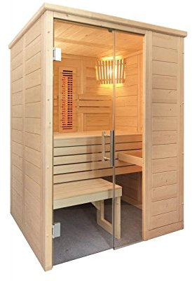 massivholzsauna salle de bain sauna infrarouge 160 x 110 cm et poêle pour sauna finlandais