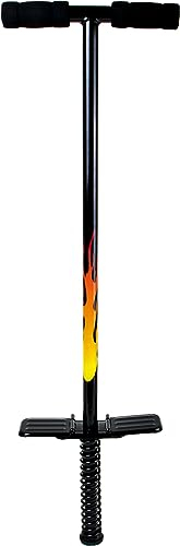 small foot Pogo Stick, Hüpfstange für Kinder ab 5 Jahren, im coolen Design gestaltet, belastbar bis 50 kg, Schwarz, 9503, 1 Stück