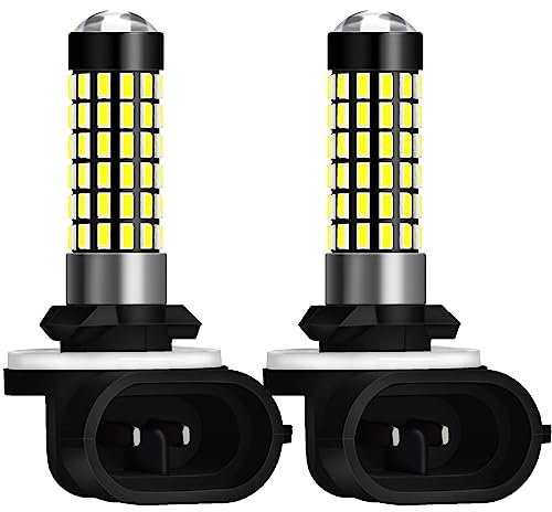 NATGIC 881 894 886 889 896 898 Bombillas LED Xenon White 1800LM 3014SMD 78-EX Chipsets con proyector de lentes para luz de niebla Luz de circulación diurna, 6500K, 12-24V (paquete de 2)