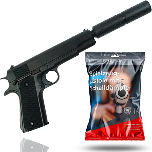 1X Adulto 6 mm Pistola Costume Carnevale come agente segreto, Lara Croft, SWAT, Tomb Raider, polizia