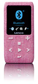 Lenco Xemio-861 - Bluetooth MP3 Player - 8GB Micro-SD Karte - Bluetooth - FM-Radio - Sprachmemo Funktion - 1,8“ TFT Display - E-book Funktion - bis zu 64GB Speicherplatz - Pink