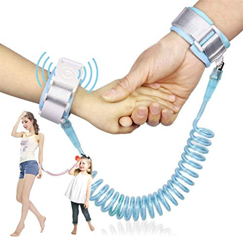 Kids Anti Lost Wrist Link, Children Wrist Traction Rope with Key Lock, Toddler Safety Harness Wrist Leash Baby Walking Wrist Strap, for Outdoor Activities, Travel & Shopping, 2 m/ 6.6 ft (Blue)