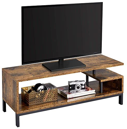 Yaheetech Mobile TV Mobile Porta Televisore a 2 Ripiani 106 x 40 x 40 cm Mobiletto Industriale Tavolino Basso Vintage Console per Salotto