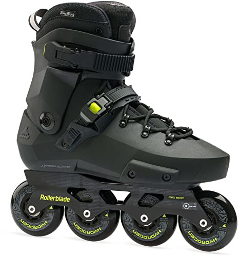 Rollerblade Twister XT Men's Adult Fitness Inline Skate, Black/Lime, Urban Performance Inline Skates 8/8.5