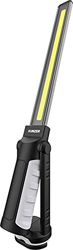 KUNZER PL-011.2 Arbeitslampe im Alu-ABS-Gehäuse - Werkstatt-Taschen-Leuchte mit 20-300lm Lichtstärke und max. 15h Leuchtdauer