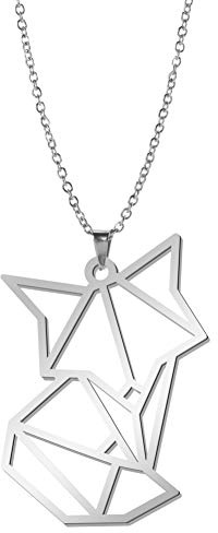 kkjoy Origami-Halskette aus Edelstahl mit niedlichem Tier-Anhänger, für Damen und Mädchen