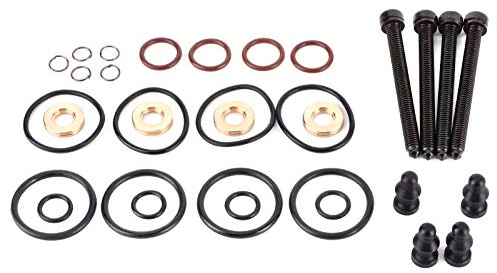1417010997 Injektordichtung reparieren 04Sets Einspritzdüse Dichtung Reparatursatz Dichtung Montage Klemmschraube 1417010997 Fit für ///