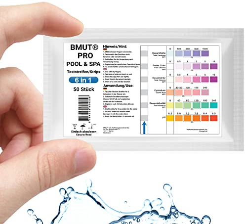 50x Pool Test 6in1 Whirlpool Wassertester Teststreifen Chlor pH Werte Testpapier