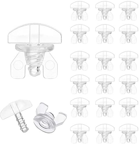 Esteopt 40 Stück Gardinen Feststeller,Universal Gardinen Feststeller Set,für Schienensysteme Zwischenfeststeller Gardinen Feststeller,Vorhangschiene Stopper,Endfeststeller Gardinenschiene(weiß)