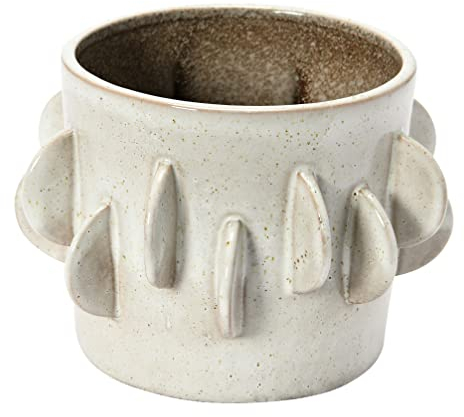 Bloomingville Flower Pots, Stoneware, White, 7 Round
