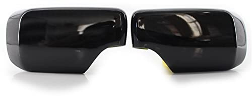 Spiegelabdeckungen Für BMW Für E46 Für E39 Für Limousine Für Touring 1998 1999 2000-2005 ABS Kohlefaser Farbe Glänzend Schwarz Rückspiegelabdeckungen Seitenspiegelkappen Rückspiegelkappe (Farbe : Glo