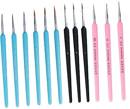 COHEALI 9 Stücke Aquarell Zeichnung Linie Stift Satz Für Künstler Detail Malpinsel Profi Malwerkzeuge in Pink Und Blau Präzise Feine Linien Für Kreative Projekte