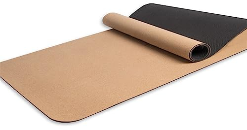 Yoga-Matte aus Kork Nachhaltig TPE Anti-Rutsch-Matte Schweißbeständig Schockabsorbierend Heiße Yoga-Matte Fitness-Matte für Pilates, Sport (Size : 183x61x0.5cm)