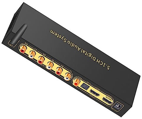 5.1 Audio Converter Decoder, Support 2.0CH 5.1CH 2.1CH, DAC DTS AC3 FLAC APE 4K2K HDMI To HDMI Extractor Converter Splitter Digital SPDIF ARC