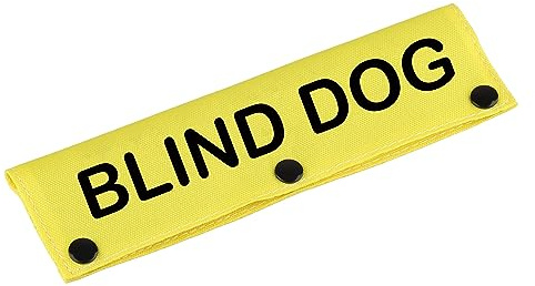 Hundeleine mit Sichtbehinderung, Blind-Hundeleine, Wickelwarnung, zum Aufhängen, ID-Patch-Tag, Haustier-Geburtstagsgeschenk (Blind Dog-YE Sleeve)