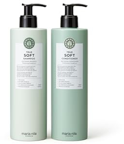 Maria Nila Shampoo und Conditioner Set für sehr trockenes Haar - True Soft Duo Bundle Feuchtigkeit Haarpflege Set mit Arganöl, Anti Frizz Pflege intensiv, vegan, sulfat- und parabenfrei, 2x 500ml