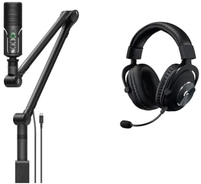 Sennheiser Profile Streaming Set mit USB Mikrofon & Logitech G PRO X Gamer Over-Ear Headset mit Blue VO!CE Mikrofon