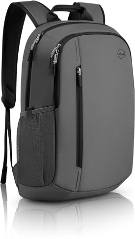 Dell EcoLoop Urban CP4523G Sac à dos de 20 l avec bretelles réglables, résistant aux intempéries, double fermeture éclair, manches rembourrées, dos rembourré en maille respirante, gris