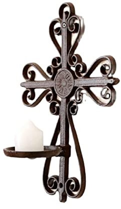 Kerzenständer Kerzenständer Retro Wandkerzenhalter Metall Kerzenständer Vintage Eisen Teelichthalter Garten Innenhof Wohnkultur Geschenk Kandelaber Dekoration (Onecolo