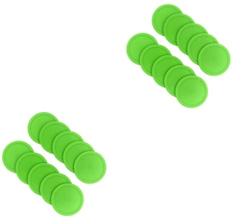 VANZACK 40stücke Luft Hockey Pucks Für Tischhockey Mini Eishockey Zubehör Grün Für Spielzimmer Und Outdoor-aktivitäten Sorgt Für Spannenden Spielspaß