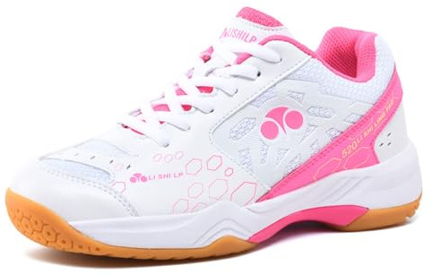 ForceRoute Unisex Scarpe da Tennis da Squash,Badminton Squash Shoes,Scarpe da Tennis Tavolo,Scarpe da Ping Pong Leggero,Resistente all'Usura,Traspirante,per Badminton,Tennis,Ping Pong