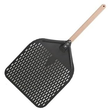 Pala Per Pizza Pala for pizza perforata in alluminio da 12/14 pollici con manico staccabile, antiaderente, spatola for cottura al forno, accessori for girarrosti Pala Per Pizza Forata(35cm Black 40cm