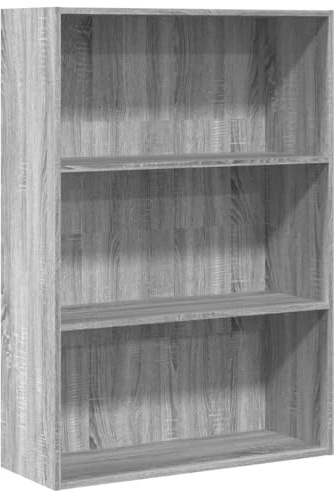 vidaXL Bücherregal Grau Sonoma 80x30x114 cm Holzwerkstoff