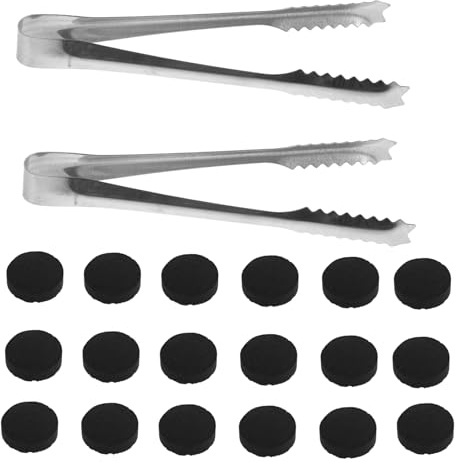 Warmhm Rapid Ignition Outdoor Barbecue Charcoal and Portable Grill Charcoal Set with 20 Quick-light Hardwood Briquettes for Camping and Home Cooking