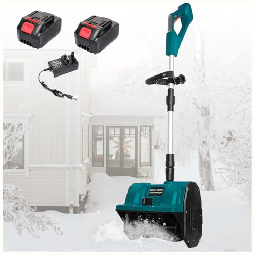 Pala quitanieves inalámbrica, Pala quitanieves eléctrica de 1200 W, Ancho de Limpieza de 32 cm, Pala quitanieves inalámbrica sin escobillas, barredora de Nieve Manual eléctrica con Ajuste te