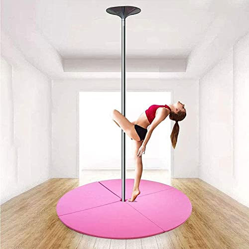 IUBGFTO Pole Dance Matte, 120 cm rund, für Anfänger, Stripper, Yoga, Pole Dance, Crashmatte, faltbar, Dicke, stoßdämpfende und sichere Schutzmatte (120 × 5 cm)