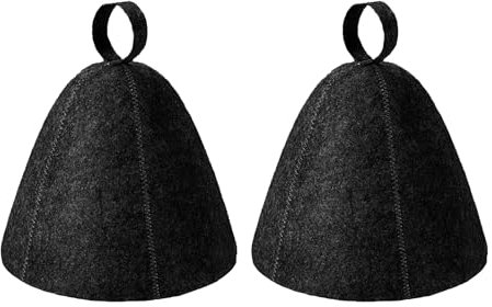 2 Stück Saunahut,Sauna Hut,Filz Herren Mütze,Saunamütze Damen Filzhut,Hut Duschhaube Filz-Saunahut,Filzkappe Hat Lustig Mütz,Saunahüte (Schwarz)