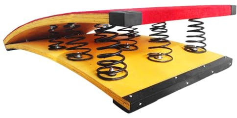 MegLob Professional Spring Boards Gymnastics, 9 Springs Backflip Training Equipment for Cheerleaders, High Bounce Vault Spring Board for Adults, Hardwood Heavy Duty Gymnastics Supplies