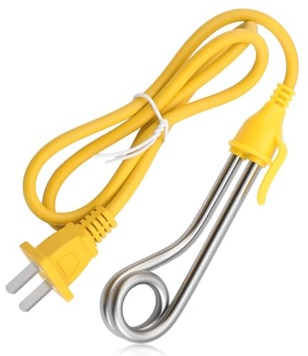 220V 600W Boiling Water Heating Tube, Auto Temp Control Stainless Steel Heating Tube Portable Electric Immersion Water Heater Immersion Heater for Travel, Coffee, Tea, Cocoa, Milk, Bath