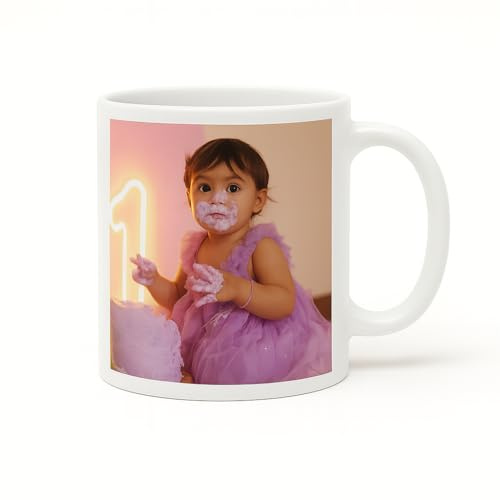Tasse Personalisiert mit Foto, Personalisierte Keramik Tasse mit Foto, Bild oder Logo, Geschenk mit Bild – Individuell bedruckt – 330 ml Kaffeetasse