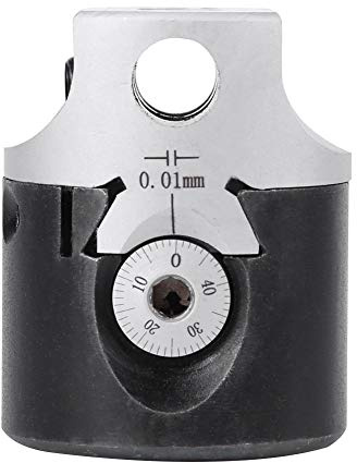 Yechiry Cabezal de Mandrinado de 2 Pulgadas y 50 Mm, Soporte de Fresado de Barra de Mandrinado de Torno de 12 Mm con 0,01, para Centro de Mecanizado de Fresadora de Vástago MT2 MT3 R8