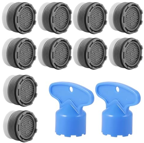 XEPWOLU 5 Stück, Perlatoren Für Wasserhähne, Perlatoren Mit Innengewinde M18, Wassersparender Strahlregler, Perlatoren Für Küchen Und Badarmaturen, 18.5Mm