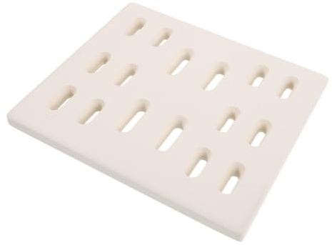 SOESFOUFU Ceramic Flame Tamer Brick for Gas Grill Replacement Part with Multi-hole Porous Structure and Airflow-optimized Design, Fire Resistant Ceramic Briquettes for Commercial Kitchen