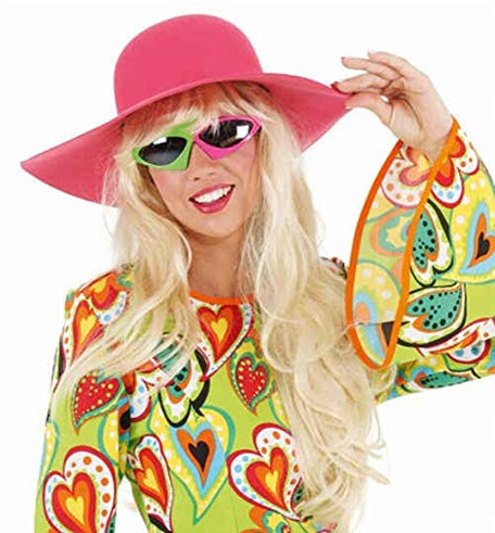 Orlob Faschingshut Hippiehut Schlapphut pink