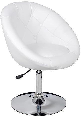 vidaXL Cocktailsessel Weiß Kunstleder