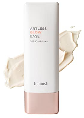 HEIMISH Artless Glow Base SPF 50+ PA+++ 1.4fl.oz/40ml | Hydratant, écran solaire à base de maquillage | Sans cruauté envers les animaux, tout-en-un, léger, texture crème douce, apprêt pour le visage