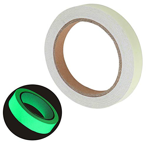 FULARR 10m X 1cm Premium Pegatina de Cinta Luminosa, Glow in The Dark Tape, Cinta Adhesiva de Seguridad Autoadhesiva Fluorescente, Extraíble Impermeable Durable Estable Seguridad –– Luz Verde