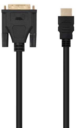 Cavo DVI a HDMI, con connettore DVI 18+1 maschio a HDMI tipo A maschio, lunghezza 3,0 metri, ideale per collegare dispositivi con uscita DVI a schermi con ingresso HDMI.