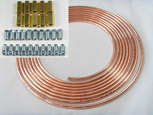 BREMSLEITUNG BREMSROHR KUPFER 10 METER 4,75 MM 20x VERSCHRAUBUNG 10x VERBINDER
