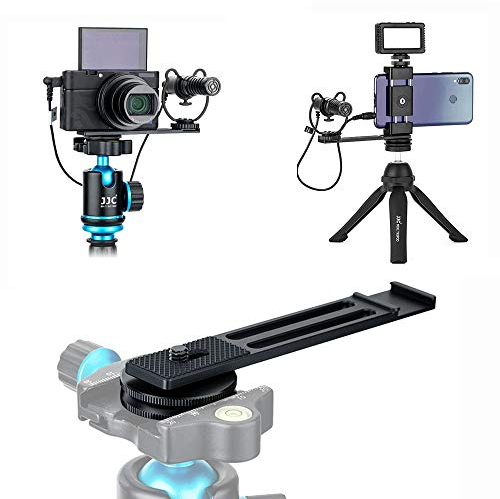 Staffa di estensione per montaggio su slitta per microfono/luce LED adatta per videocamera Vlogging Sony RX100 VII A6000 A6400 A6600 Canon G7X M6 Mark II GoPro Hero DJI OSMO Action Camera e smartphone