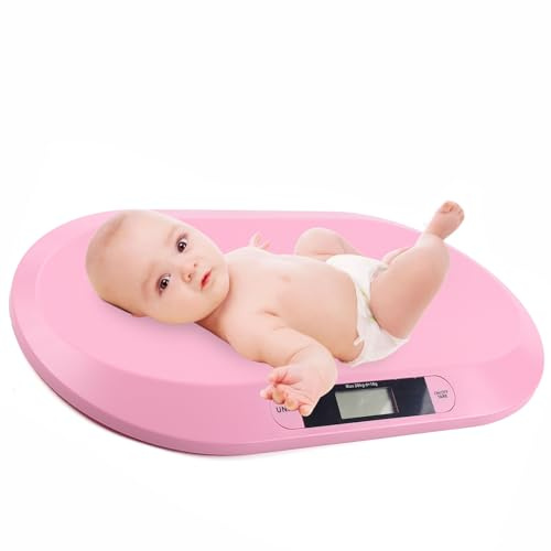 Pèse-bébé électronique, 20 kg/44 lbs, avec écran LCD, petite balance pour bébé, avec serviette et souverain