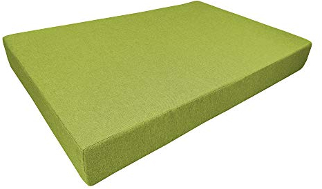 chilly pilley Palettenauflage Schaumflocken Palettenkissen Palettenpolster Palettenmöbel Palettensofa Rückenlehne Gesteppt Sitzkissen Abnehmbar Seitenkissen Set (Sitzkissen 120x60x12, Grün)