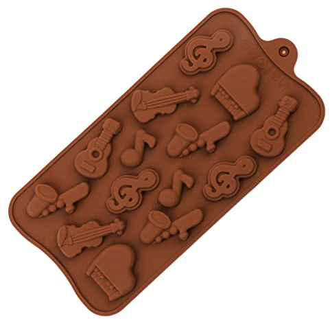Stampo Fondente Note Musicali Chitarra E Nota Stampi In Silicone Stampi In Silicone A Forma Di Note Musicali Stampo Per Note Musicali In Silicone Adatto Per La Cottura Di Biscotti, Cioccolato