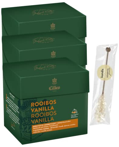 3er-Set TEA DIAMONDS Rooibos Vanilla von Eilles mit Gourvita Moments Kandisstick