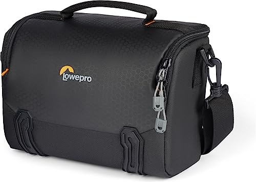 Lowepro Adventura SH 140 III, Borsa per Fotocamera con Tracolla Regolabile/Rimovibile, Borsa per Fotocamera Mirrorless, Compatibile con Fujifilm XT200, Canon M50 MII, EOS R10, Nikon Z50, Nero