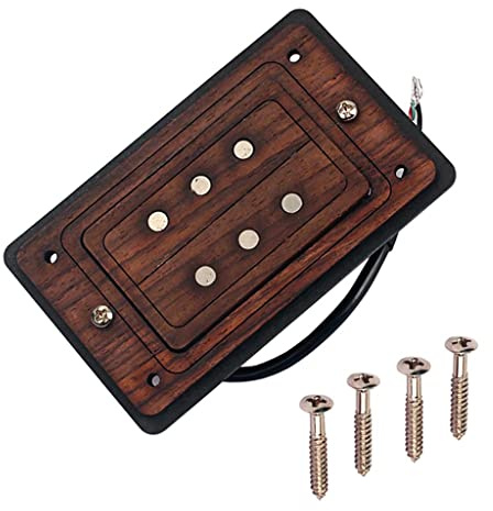 JISADER 3 Saitiger Zigarrenbox Gitarren Humbucker Tonabnehmer Aus Palisander mit Vorverdrahtetem 4 Adrigem Draht
